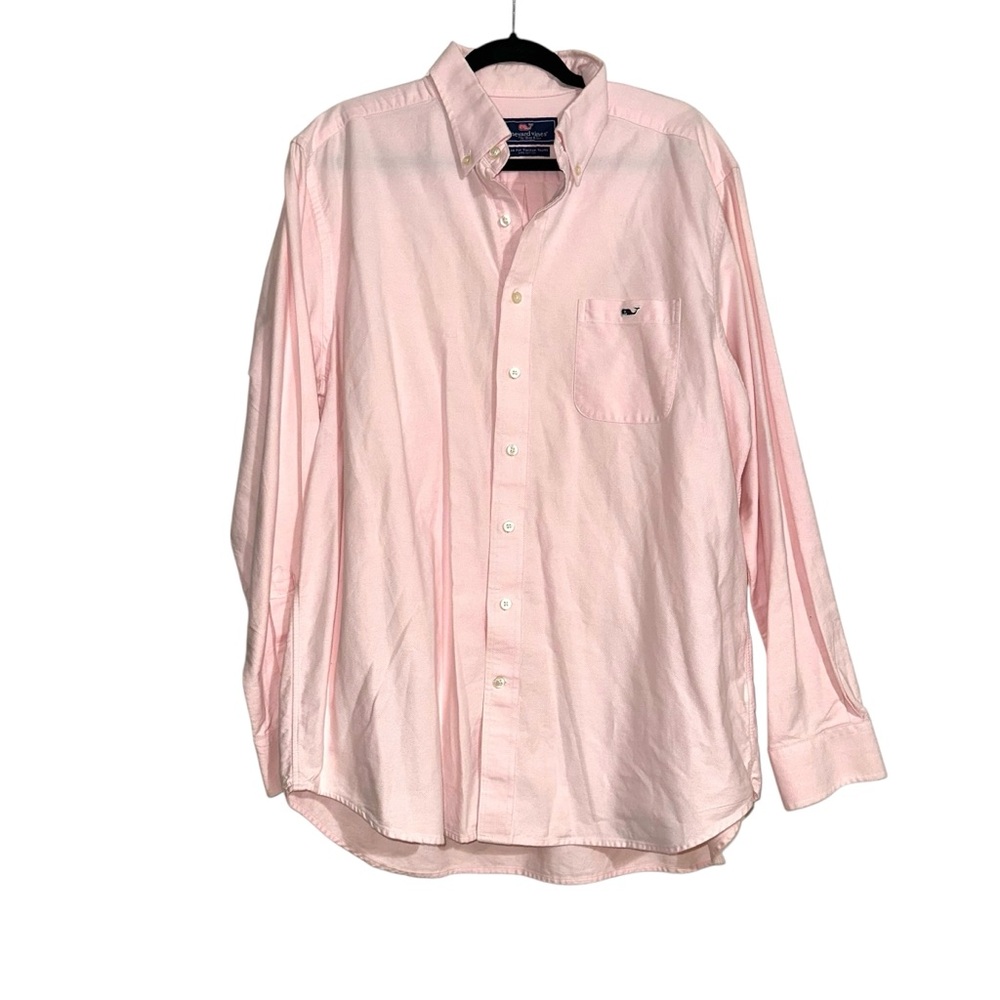 Vineyard Vines Slim Fit Tucker Pink Button-Down Long Sleeve Shirt XL